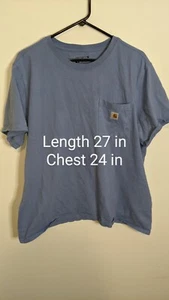 Carhartt Shirt Boys 2XL(20) K87-W Light Blue Pocket Tee - Picture 1 of 5