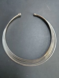 Choker Halsband Halskette Vintage silberfarben Modernist Kleopatra Stil Draht, Statement - Bild 1 von 8