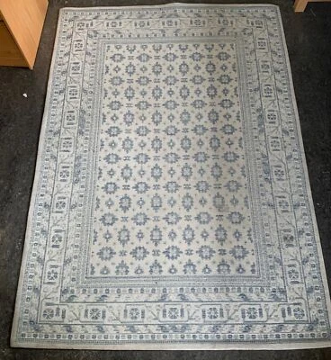 Alfombra de área 5' x 7' azul/marfil umbral-066 Foto 1 de 3