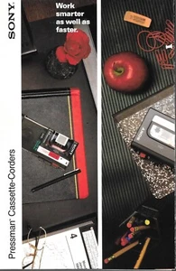 Sony Pressman Cassette Corders Catalog March 1988 Printed In USA Color Fanfold - Picture 1 of 2