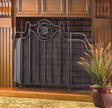 Black Tuscan Cast Iron Fireplace Screens Doors Ebay