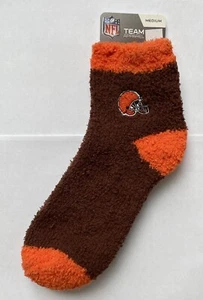 NFL Cleveland Browns Fuzzy Socks Size Womens Medium 6-11 - Picture 1 of 2