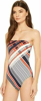 Tommy Hilfiger Women's Hilfiger Heritage Plaid Bandeau One-Piece Core Navy 8 - Image 1 of 2