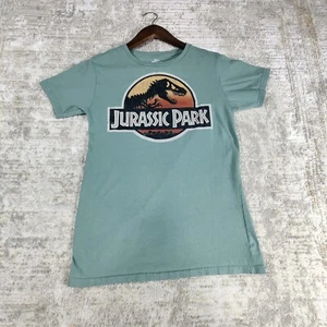 T-Shirt Jurassic Park Adulto Taglia S Blu Teal Grafica Film Promo Crew Spellout - Foto 1 di 9