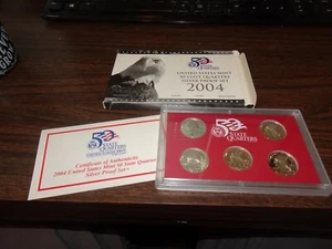 2004 S Mint Silver State Quarters Proof Set in Box w/ Certificate - Picture 1 of 1