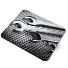 Mouse Mat Pad - BW - Iron Spanners Tool Mechanic Laptop PC Desk Office #43064