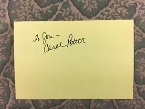Carol Potter - Beverly Hills, 90210 - FBI di oggi - Spiaggia del tramonto - Autografo 1981 - Foto 1 di 2