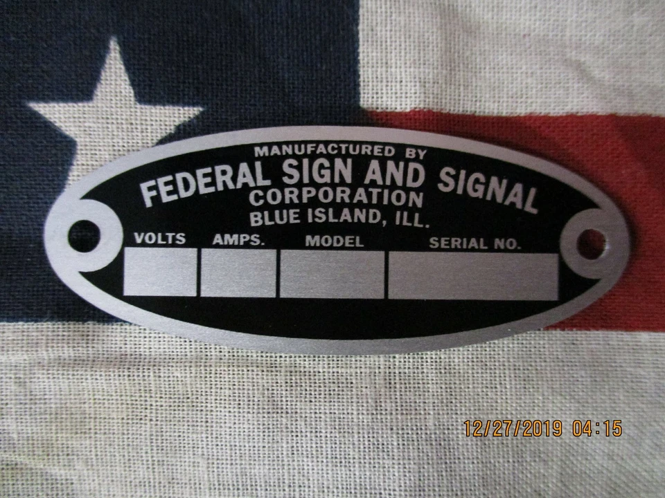 Сменный значок Federal Sign and Signal модель 28 EG EP V VL VG O сирены - Изображение 1 из 1