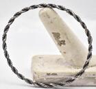 Sterling Silver E Byrne Livingston Twisted Wire handmade Bangle bracelet 7.65"