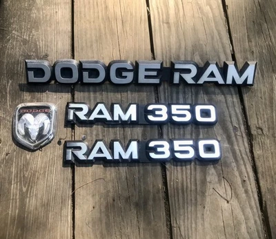 1979-1997 Dodge Ram Van 350 B350 Emblems Fender Rear Door Hood Emblem Badge Set - Image 1 of 4