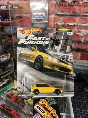 Hot Wheels 2020 Fast & Furious Fast Tuners 4/5 Honda Civic EG Real Riders - Image 1 of 2
