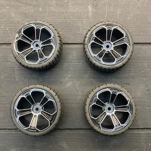 Rc 1/10 Aluminium Toxios Wheels And Tyres. Fits Arrma, Losi, Traxxas - Picture 1 of 3