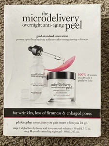 Philosophy The Microdelivery Overnight Anti Aging Peel 2 Piece Boxed Set NEW - Picture 1 of 5