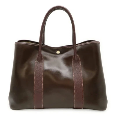 HERMES Garden Party PM Tote PM Tote Bag Handbag Amazonia Leather Dark - Image 1 of 4