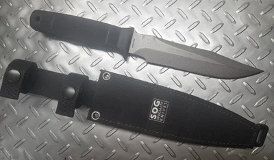 Cuchillo de hoja fija SOG SEAL 2000 S37 genuino - Seki Japón con funda SOG Foto 1 de 4