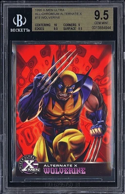 1995 X-Men Ultra Chrome Marvel Alternate X 3D Wolverine BGS 9.5 POP 2 NO PSA 10 - Image 1 of 2