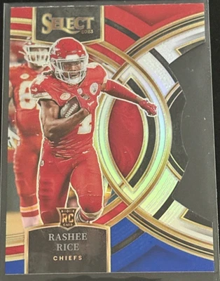 Rashee Rice 2023 Panini Select Prizm Premier Red Blue Die-Cut #132 Kansas City - Image 1 of 2