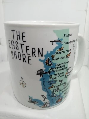 EASTERN SHORE MARYLAND  MUG. EASTERN SHORE MARYLAND MAP MUG. MD JUMBO MUG.B379 - Image 1 of 4