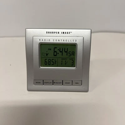 Sharper Image Atomic Travel Alarm Clock with Green Backlit LCD Display - Image 1 of 4