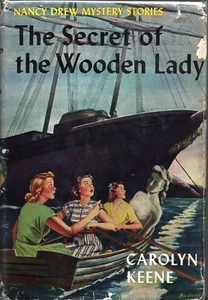 Nancy Drew The Secret of the Wooden Lady 1950 Wraparound DJ Multi Scene Endpprs - Imagen 1 de 11