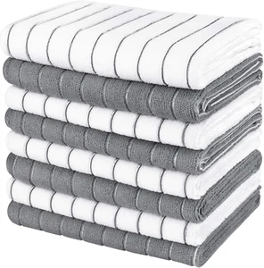 Kitchen Towels-8Pk, Super Soft and Absorbent Drying Towels for Dishes, Microfibe - Picture 1 of 12