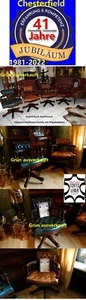 Chesterfield Büro Sessel Office captains chair Rinder Leder Neuware - Bild 1 von 12