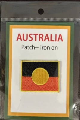 Iron on Patch Decorative Badge Diameter 5cm*4cm Aboriginal flag - Image 1 of 2