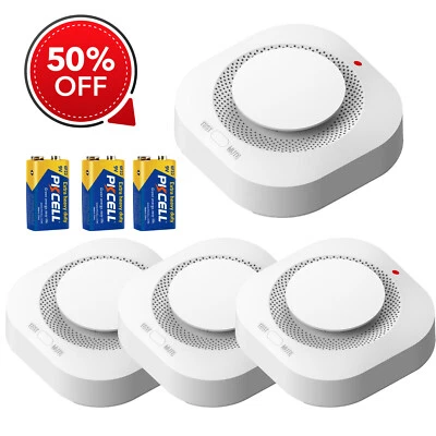 1-10 smoke detector set fire alarm smoke detector wireless smoke detector 5 year battery - Image 1 of 4