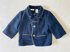 Veste en laine marine bleue garçon 6-9 mois Hooray Cynthia Rowley avec patchs coude gris