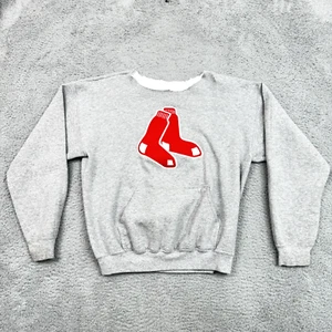 Boston Redsocks Sudadera Suéter Mujer L Gris Logotipo Central MLB Béisbol Deportes - Imagen 1 de 13