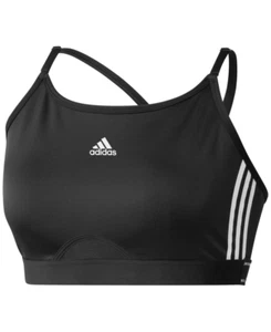 Reggiseno sportivo Adidas donna supporto leggero 3 righe taglia 2X colore nero/bianco - Foto 1 di 3