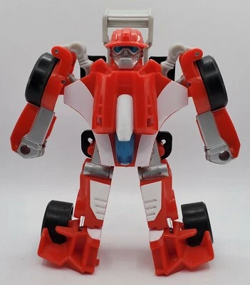Boneco de ação Transformers Rescue Bots HEATWAVE The Fire-Bot carro de corrida - Imagem 1 de 3
