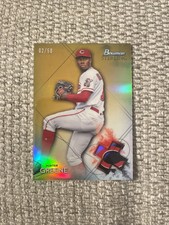 2021 Bowman Sterling Prospects Gold Refractor 02/50 Hunter Greene #BSP-35