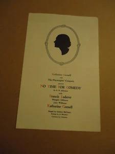 No time for Comedy 1939 programma Playhouse Theatre NY - Foto 1 di 3