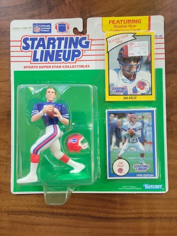 Jim Kelly Buffalo Bills Starting Lineup Figure Kenner 1990 NIB ROOKIE CARD Cover