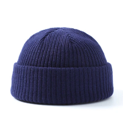 Acrílico Tejido Puño Corto Pescador Gorro para Hombres Mujeres Invierno Cálido Sombrero Reloj Gorra Foto 1 de 4