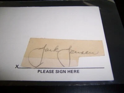 Jackie Jensen Autographed Cut Signature New York Yankees Boston Red Sox Of - Image 1 of 2
