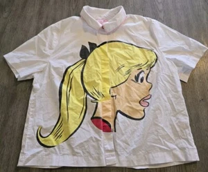 Betty And Veronica By Rachel Antonoff Rare White Button Women Shirt Size M - Foto 1 di 8