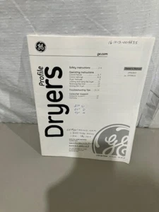 GE PROFILE SERIES CLOTHES DRYER OWNER'S MANUAL & Installation for DPSR610 - Picture 1 of 2