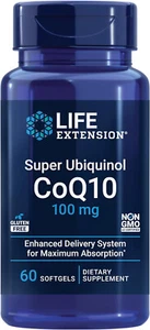 LIFE EXTENSION SUPER UBIQUINOL CoQ10 100mg 60 SoftGel - Picture 1 of 7