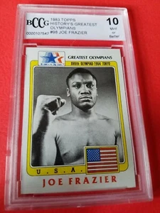 JOE FRAZIER 1983 TOPPS GREATEST OLYMPIANS CARD GRADED BECKETT BCCG 10 MINT+ USA - Picture 1 of 2