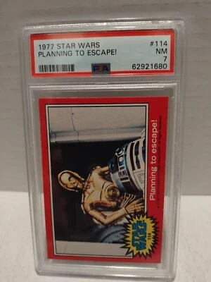 1977 Topps Star Wars #114 "Planning The Escape" PSA 7 **FREE SHIPPING** - Image 1 of 2