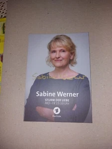 ARD Autogrammkarte Sabine Werner Sturm der Liebe Tatort ZDF RTL GZSZ - Bild 1 von 1