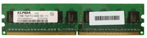 ELPIDA 512MB PC2-5300U RAM DDR2 DIMM 667MHz Memory (EBE51UD8AGWA-6E-E) - Picture 1 of 2