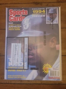 STILL SEALED SPORTS CARDS MAGAZINE MARCH 1994 KEN GRIFFEY JR BAGGED BOARDED - Picture 1 of 2