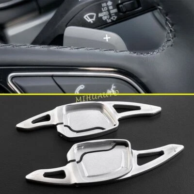 Steering Wheel Paddle Shifter Extension For Audi A3 A4 S4 B9 A5 A6 C8 A7 Silver - Image 1 of 4