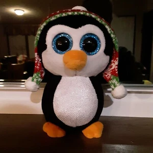 2017 TY BEANIE BOOS - PENELOPE der 6" PINGUIN ~ super süße Wintermütze mit Bommeln - Bild 1 von 12