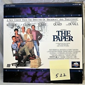 Laserdisc The Paper - 1994 - Laserdisc / Michael Kaeton / Gleen Close   LIKE NEW - Picture 1 of 1