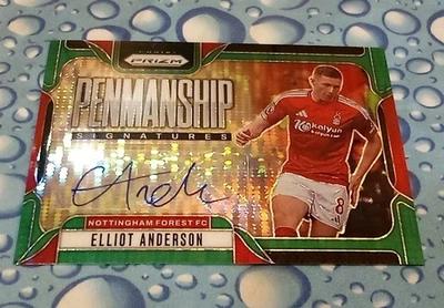 Elliot Anderson Penmanship Signatures Green Pulsar Prizm - Image 1 of 4