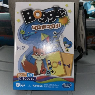 Hasbro Ready Set Discover Boggle First Words Matching Game New - Image 1 of 4
